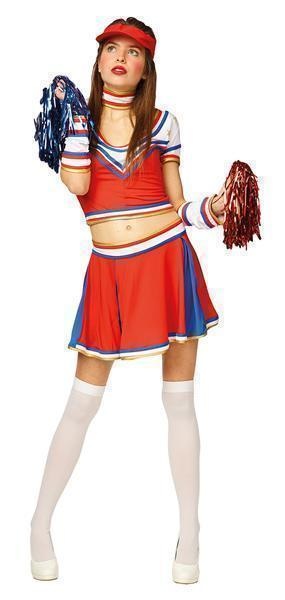Feestbazaar Cheerleader outfit dames 5-delig
