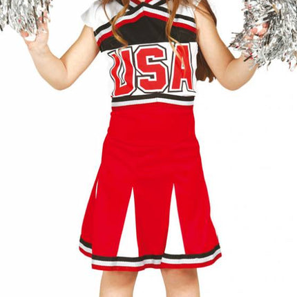 Feestbazaar Cheerleader pakje kind USA