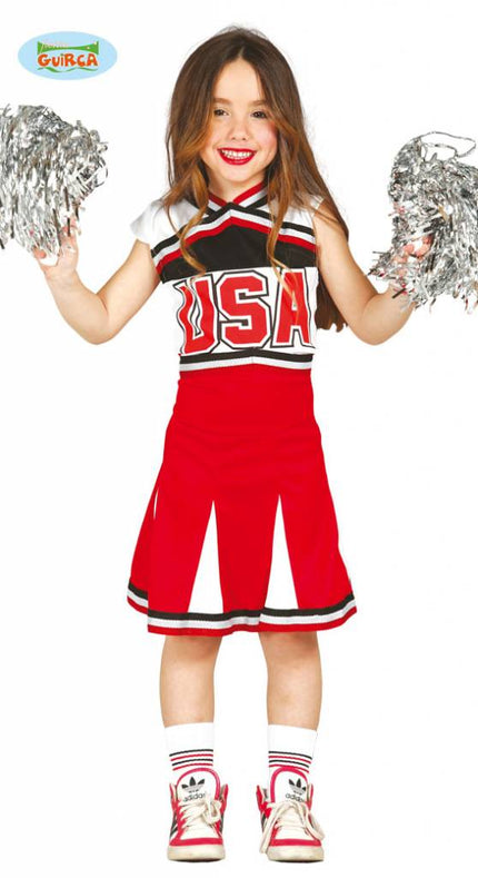 Feestbazaar Cheerleader pakje kind USA