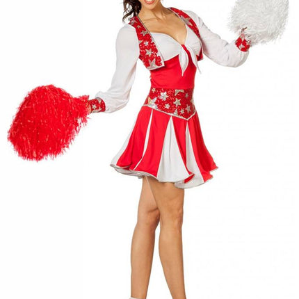 Feestbazaar Cheerleader pakje luxe rood