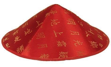 Feestbazaar Chinees hoedje rood