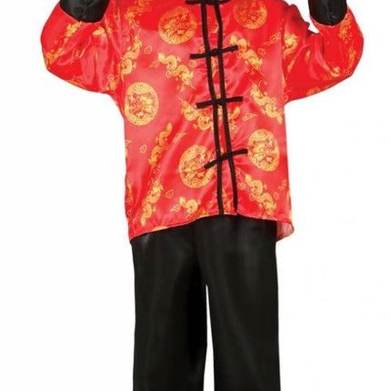 Feestbazaar Chinees pak kind rood