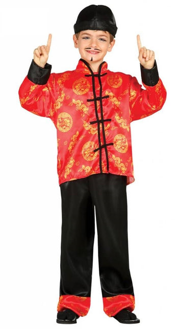 Feestbazaar Chinees pak kind rood