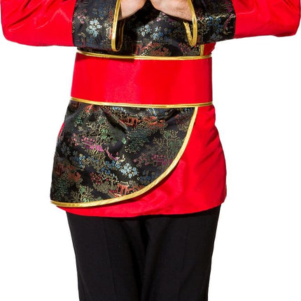 Feestbazaar Chinese Top Met Riem Rood