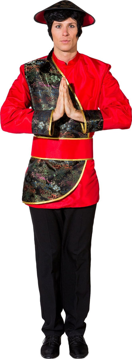 Feestbazaar Chinese Top Met Riem Rood