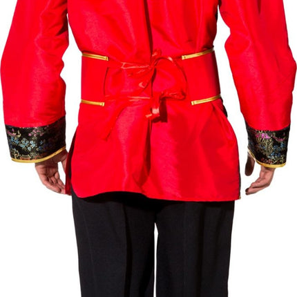 Feestbazaar Chinese Top Met Riem Rood