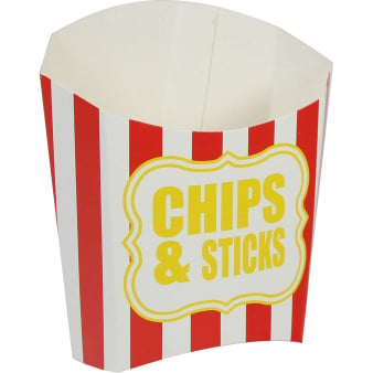 Feestbazaar Chips & Sticks Snackbakje Rood/Wit