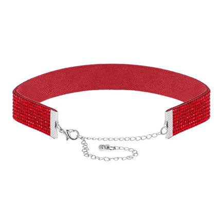 Feestbazaar Choker Glitter Rood