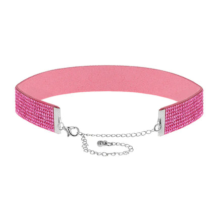 Feestbazaar Choker Glitter Roze