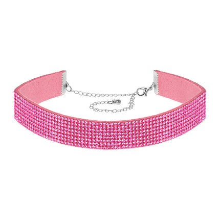 Feestbazaar Choker Glitter Roze
