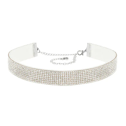 Feestbazaar Choker Glitter Zilver