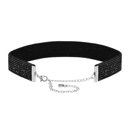 Feestbazaar Choker Glitter Zwart