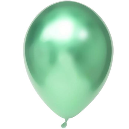 Feestbazaar Chrome Ballonnen Mint Groen- 50 Stuks