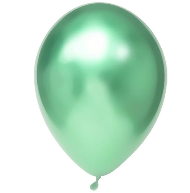 Feestbazaar Chrome Ballonnen Mint Groen- 50 Stuks