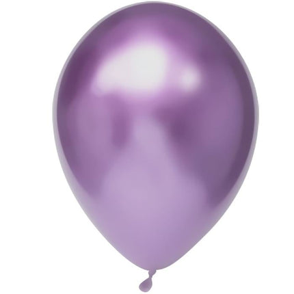 Feestbazaar Chrome Ballonnen Paars - 50 Stuks