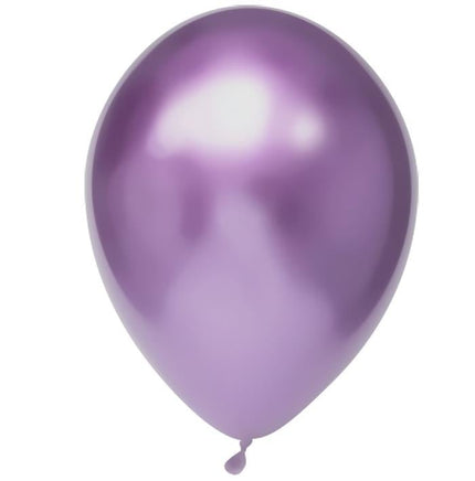 Feestbazaar Chrome Ballonnen Paars - 50 Stuks