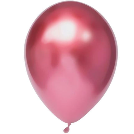 Feestbazaar Chrome Ballonnen Roze - 50 Stuks