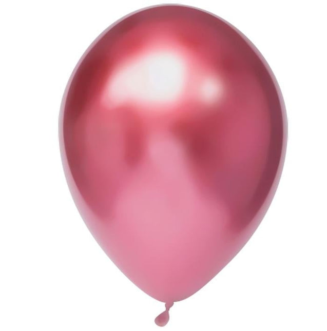 Feestbazaar Chrome Ballonnen Roze - 50 Stuks