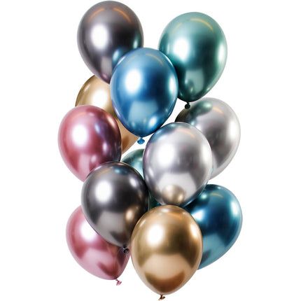 Feestbazaar Chrome Ballonnen Treasures Premium 33cm - 12 Stuks