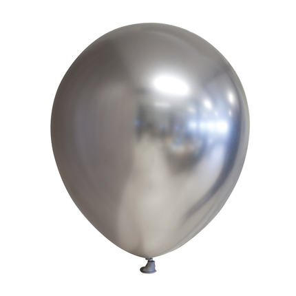 Feestbazaar Chrome Ballonnen Zilver 30cm (10st)