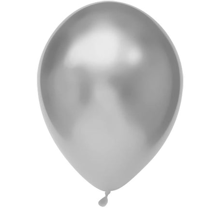 Feestbazaar Chrome Ballonnen Zilver - 50 Stuks