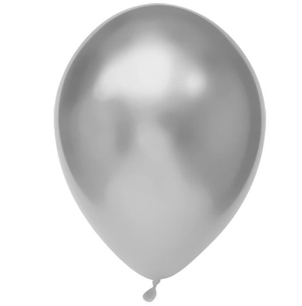 Feestbazaar Chrome Ballonnen Zilver - 50 Stuks