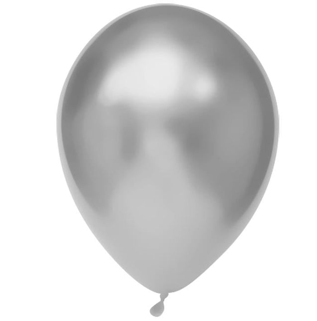 Feestbazaar Chrome Ballonnen Zilver - 50 Stuks