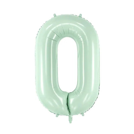 Feestbazaar Cijferballon Lichtgroen 0 (72cm)