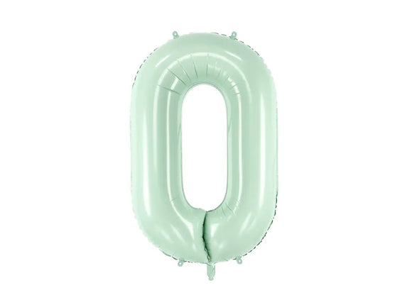 Feestbazaar Cijferballon Lichtgroen 0 (72cm)