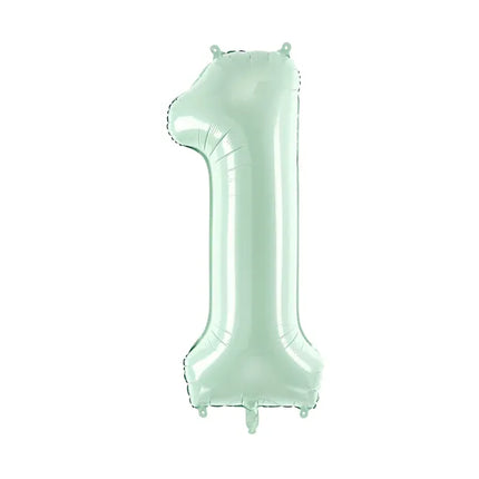 Feestbazaar Cijferballon Lichtgroen 1 (72cm)