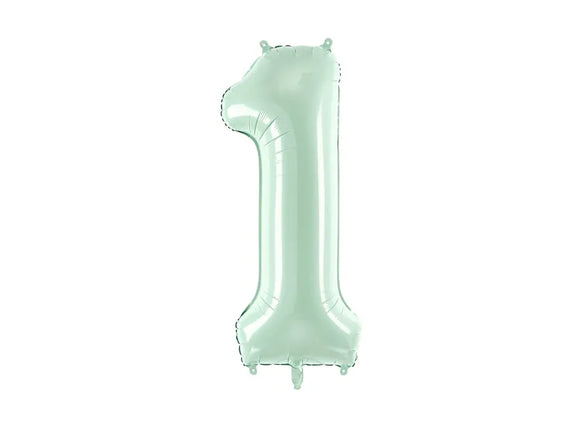 Feestbazaar Cijferballon Lichtgroen 1 (72cm)