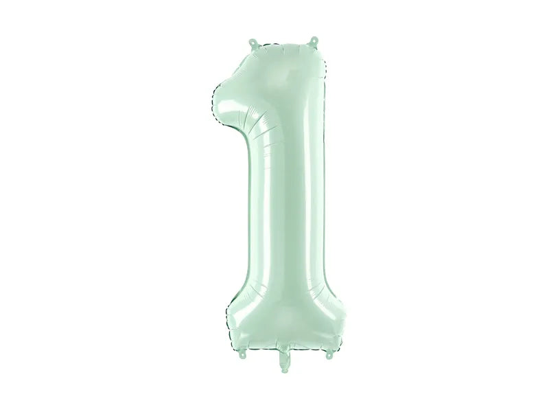 Feestbazaar Cijferballon Lichtgroen 1 (72cm)