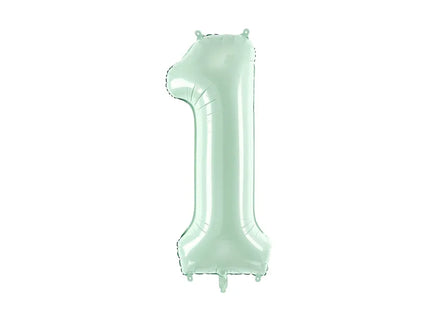 Feestbazaar Cijferballon Lichtgroen 1 (72cm)