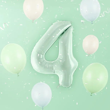 Feestbazaar Cijferballon Lichtgroen 4 (72cm)
