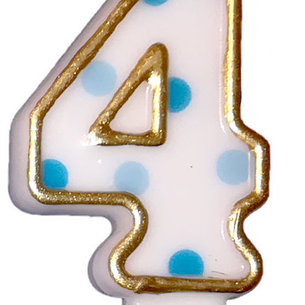 Feestbazaar Cijferkaars Blauw 4 gespikkeld