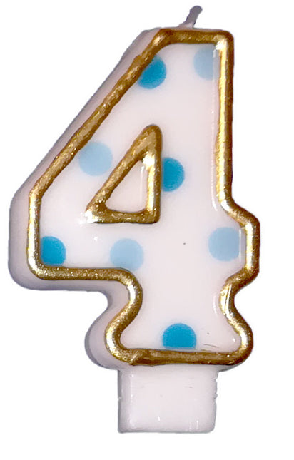 Feestbazaar Cijferkaars Blauw 4 gespikkeld