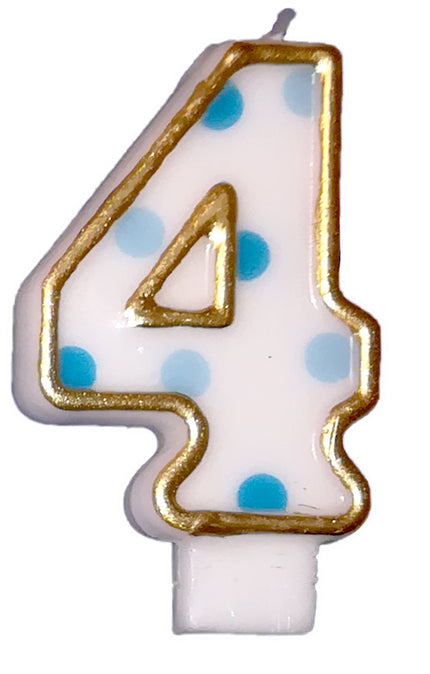 Feestbazaar Cijferkaars Blauw 4 gespikkeld