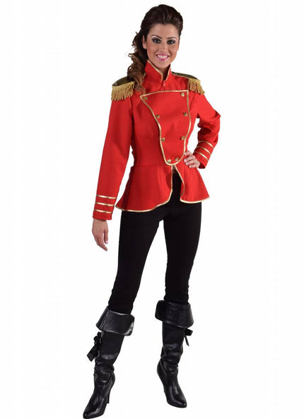 Feestbazaar Circus dame uniform jas rood