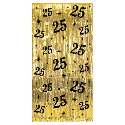 Feestbazaar Classy Feestgordijn 25 Jaar Goud
