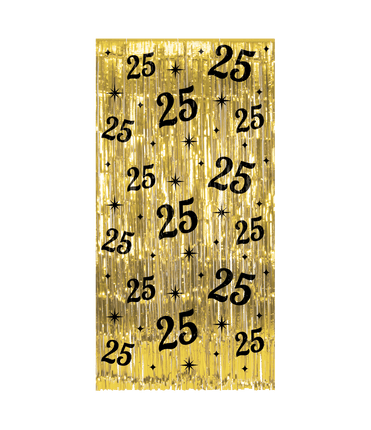 Feestbazaar Classy Feestgordijn 25 Jaar Goud