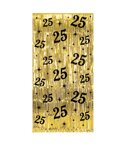 Feestbazaar Classy Feestgordijn 25 Jaar Goud