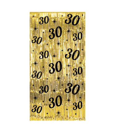 Feestbazaar Classy Feestgordijn 30 Jaar Goud