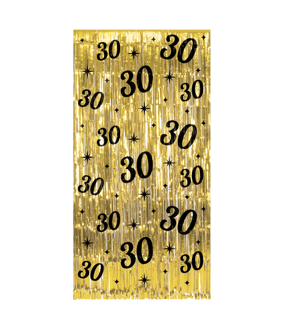 Feestbazaar Classy Feestgordijn 30 Jaar Goud