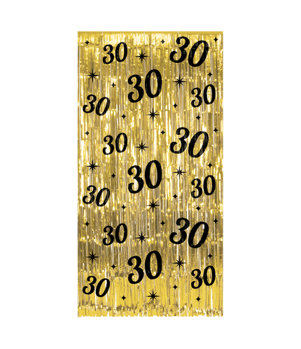Feestbazaar Classy Feestgordijn 30 Jaar Goud