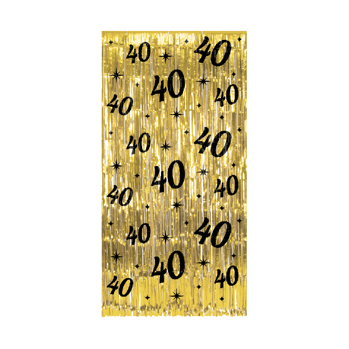 Feestbazaar Classy Feestgordijn 40 Jaar Goud