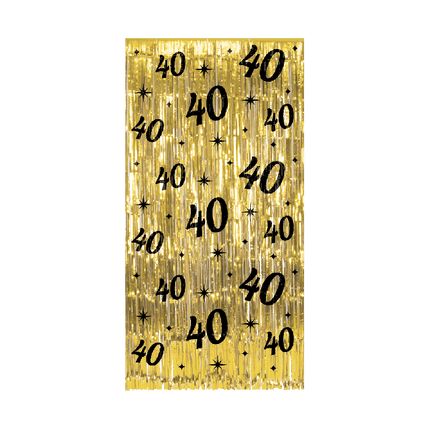 Feestbazaar Classy Feestgordijn 40 Jaar Goud