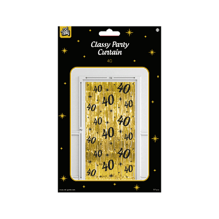 Feestbazaar Classy Feestgordijn 40 Jaar Goud