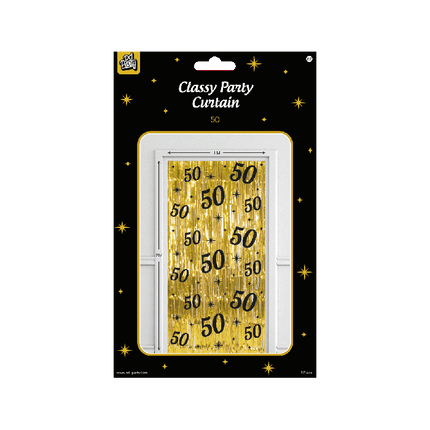 Feestbazaar Classy Feestgordijn 50 Jaar Goud