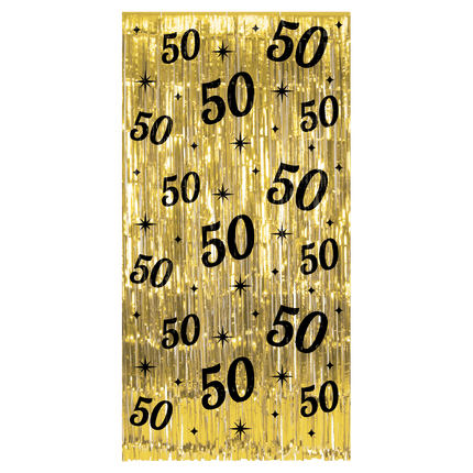Feestbazaar Classy Feestgordijn 50 Jaar Goud