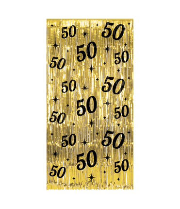 Feestbazaar Classy Feestgordijn 50 Jaar Goud